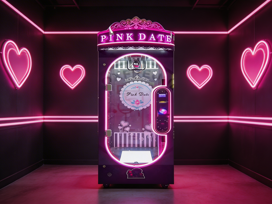 Pink Date Unterhaltungsautomat Scheinwurf- und Münzwurf mit Trostpreis